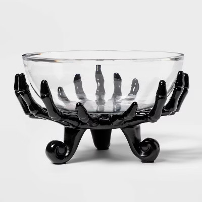 Skeleton Hand Acrylic Halloween Serving Bowl - Hyde & EEK! Boutique™: Creepy Table Decor | Target