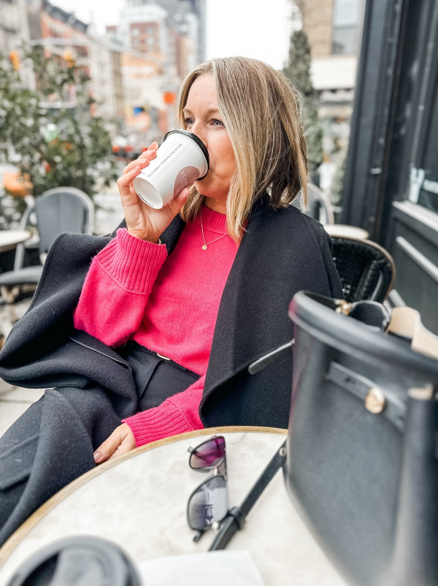 GRWM for a Galentine’s Day in NYC!! 
Medium cashmere sweater and true to size 29/8 regular trousers. It was perfect for the day! Linked the coat I wore and it’s a medium  



#LTKdayinmylife #LTKValentine #LTKgrwm