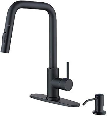 RKF Pull Down Kitchen Faucet with Sprayer,Single Handle High ArcPull Out Spray Head Kitchen Sink ... | Amazon (US)