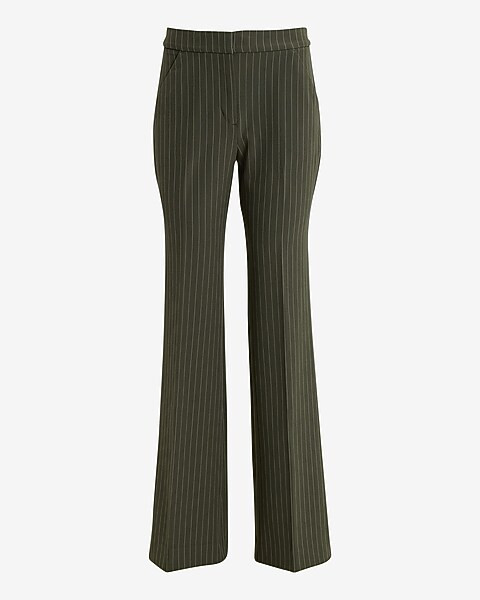 Editor High Waisted Pinstripe Trouser Flare Pant | Express