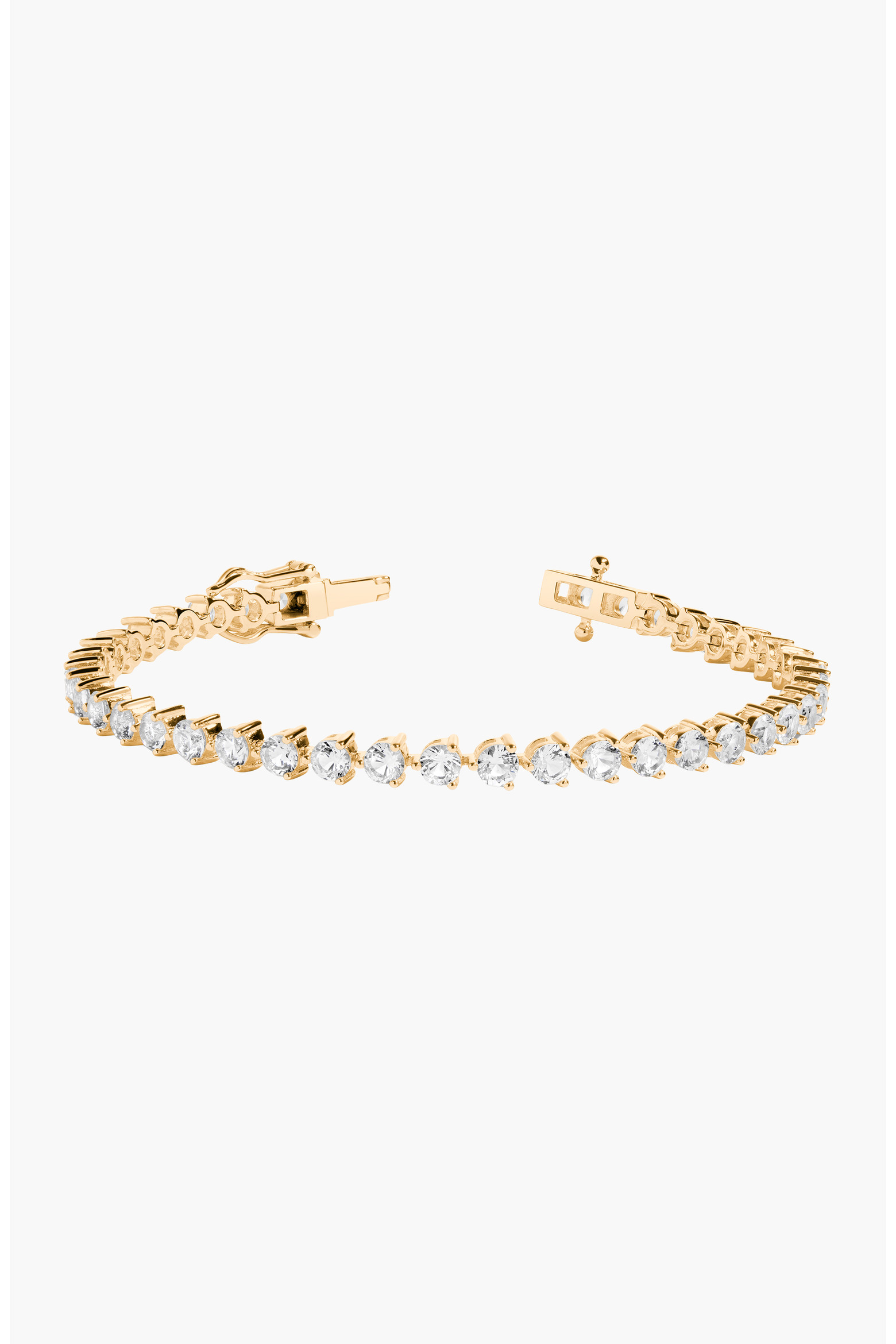 Lab Grown White Sapphire Three Prong Tennis Bracelet (Women) | Nordstrom | Nordstrom