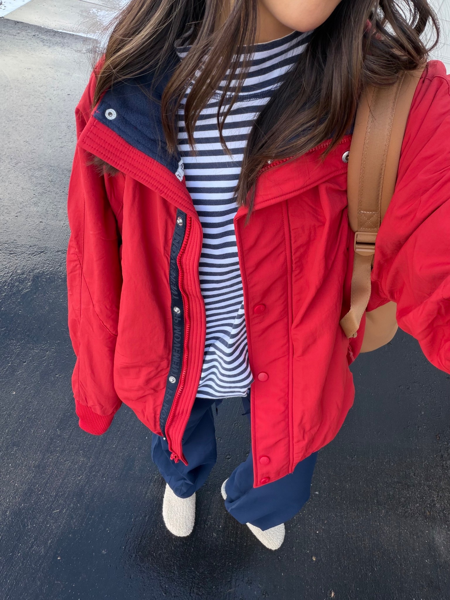 Try these if live you live in leggings! 
True to size and tons of colors. I’m in a size S and am 5’7” for height reference! 

Striped tunic tee: true to size (S)
Spring jacket: sized up to a M 
Clogs: size down 1 size


#LTKootd #LTKmomlife #LTKActive