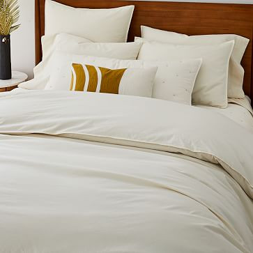 Organic Washed Cotton Percale Duvet Cover & Shams | West Elm (US)