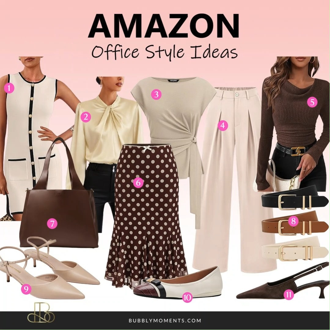 Elevate your work wardrobe with these chic Amazon office style picks. From elegant blouses and tailored trousers to polished heels, classic flats, structured handbags, and timeless accessories, these versatile pieces make dressing for the office effortless. Save this collection for your next work outfit inspiration and follow for more Amazon fashion finds.
#LTKWorkwear #LTKStyle #LTKFinds #OfficeStyle #WorkOutfit #BusinessCasual #OfficeFashion #AmazonFashion #AmazonFinds #AmazonStyle #WorkWardrobe #OOTD #OutfitIdeas #ProfessionalStyle #ChicStyle #WardrobeEssentials #WearToWork #FashionInspo #ClassicStyle #ModernFashion 

 