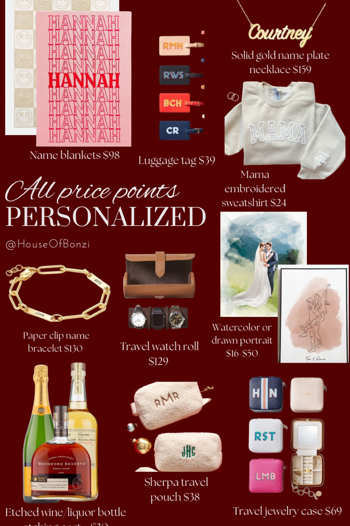 Personalized gifts are key. Any of these will make someone happy. Here are a few favorites from all price points. Hurry Etsy, Jewlr, Mark & Graham and Baublebar are having sales!!! 

#LTKHolidaySale #LTKGiftGuide #LTKsalealert
