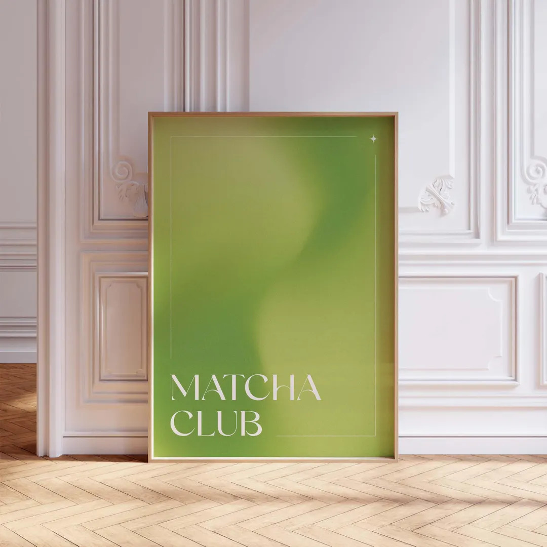 Affiche de matcha en téléchargement numérique, impression d'art Aura verte pour une décoratio... | Etsy (US)