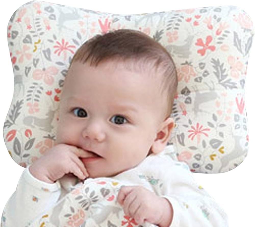 Soft Hypoallergenic Baby Head & Neck Support Organic Cotton Cover Machine Washable (Bambi Pink) | Amazon (US)
