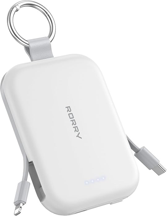 RORRY Portable Charger, 5000mAh Portable Charger Power Bank with Built-in Cables, Travel Keychain... | Amazon (US)