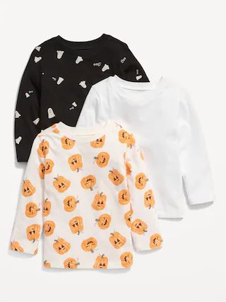 Printed 3-Pack Long-Sleeve Unisex T-Shirt for Toddler | Old Navy (US)