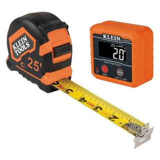 2-Piece Tape Measure and Digital Angle Gauge and Level Tool Set | The Home Depot