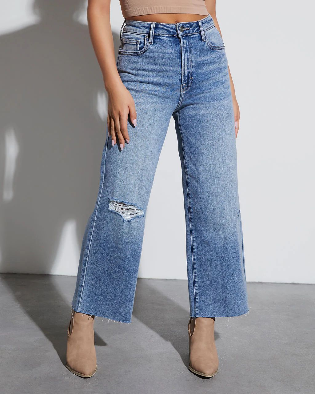 San Gabriel High Rise Wide Leg Jeans | VICI Collection