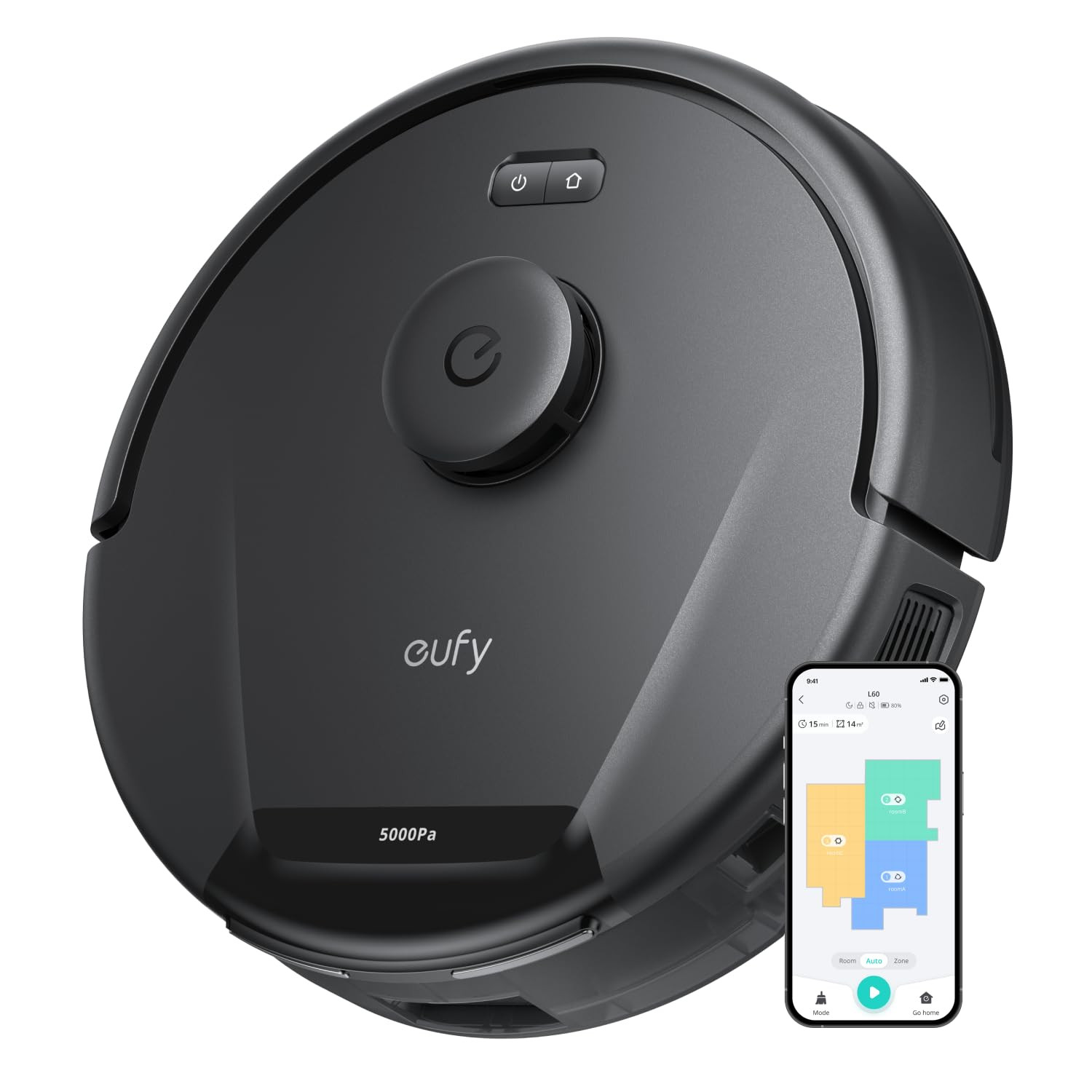 eufy L60 Robot Vacuum Cleaner, Ultra Strong 5,000 Pa Suction to Remove Hair, Dust, iPath Laser Na... | Amazon (UK)
