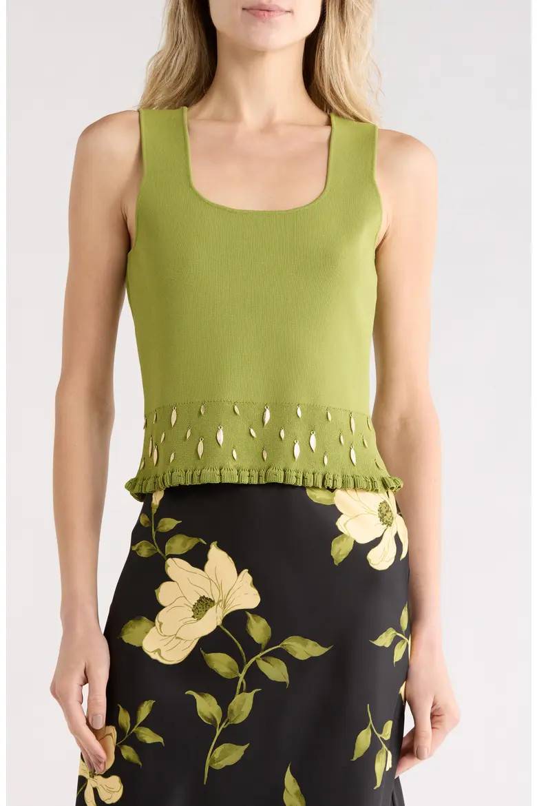 EDIT by JASON WU Smocked Embellished Hem Tank (Women) | Nordstromrack | Nordstrom Rack