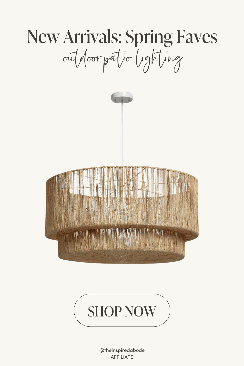 A statement pendant light that instantly elevates outdoor dining spaces – and available for indoor too. We love it for covered patios or pergolas where warm evening lighting makes all the difference ✨ 

 #LTKSpringSale #LTKSeasonal #LTKHome