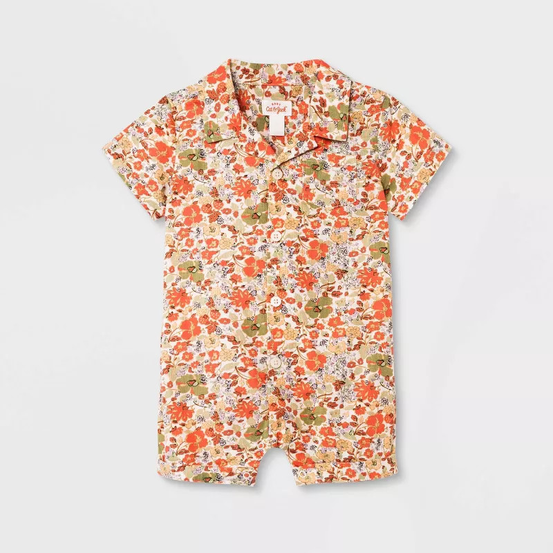 Baby Boys' Floral Romper - Cat & Jack™ | Target