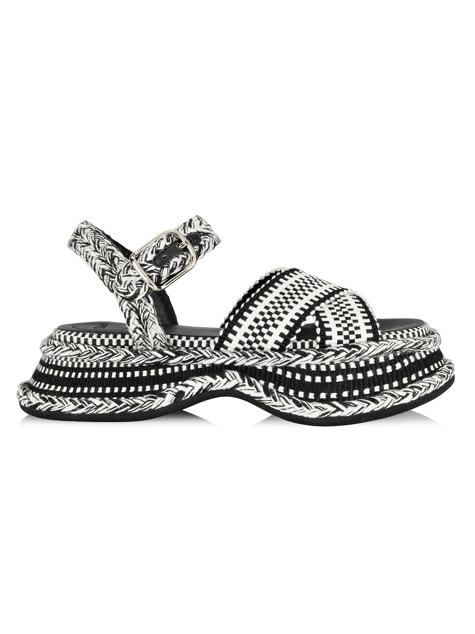 Women's Meril Woven Sandals - White Black - Size 9 | Saks Fifth Avenue