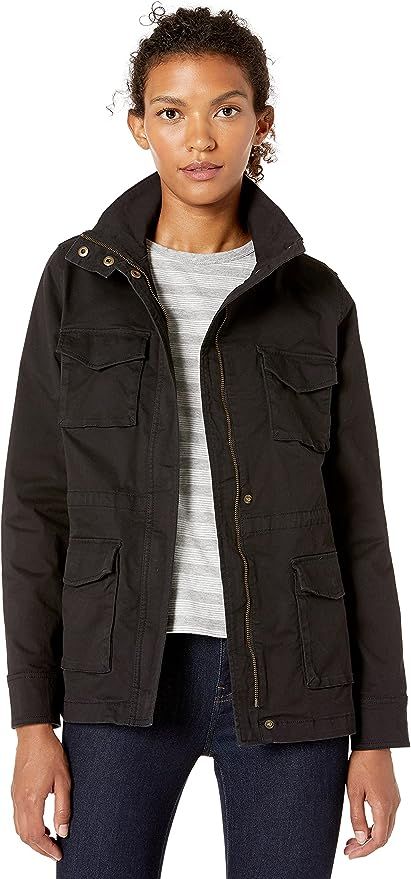 Amazon Essentials Women's Zip Up Utility Jacket | Amazon (US)