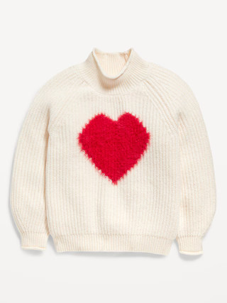 Mock-Neck Graphic Cocoon Sweater for Toddler Girls | Old Navy (US)