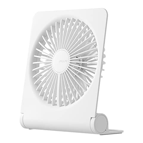 JISULIFE Desk Fan Battery Rechargable Fan，4500mA 180°Foldable Portable Personal Fan, 4 Speeds ... | Amazon (US)