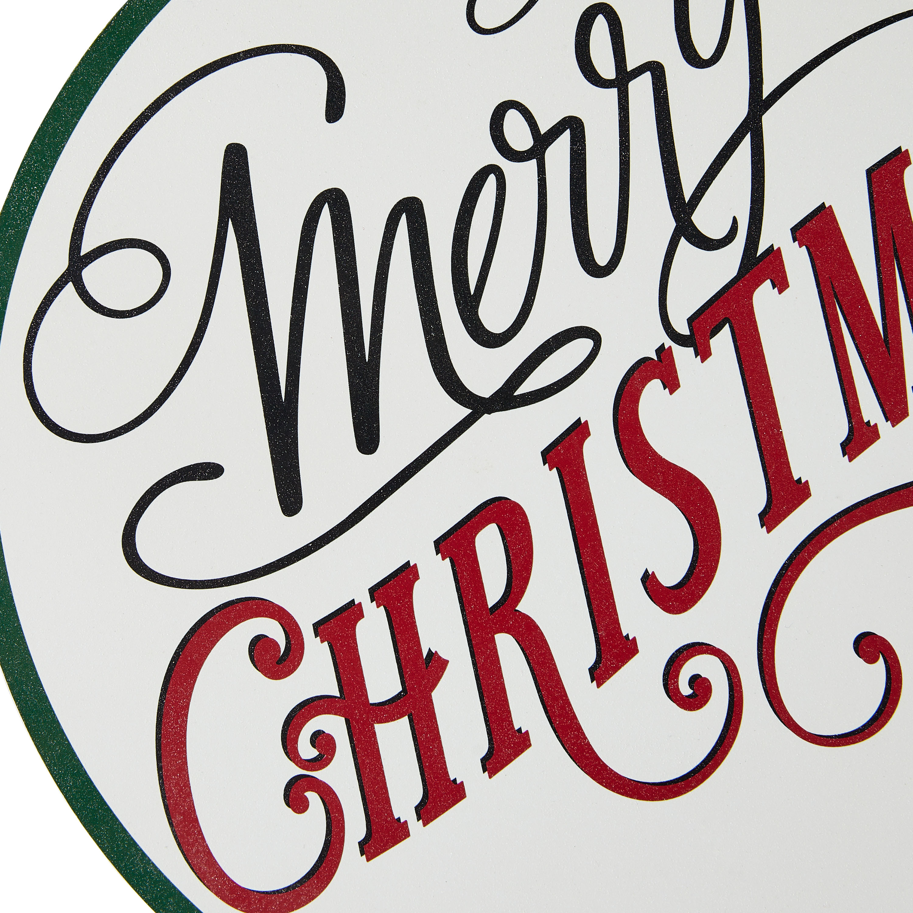 Merry Christmas Round Metal Sign, 10 in, by Holiday Time | Walmart (US)