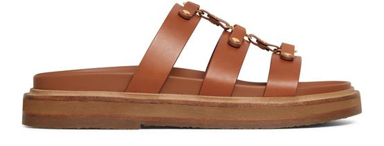Tippi slides in calfskin - vegetal tanning - CELINE | 24S US