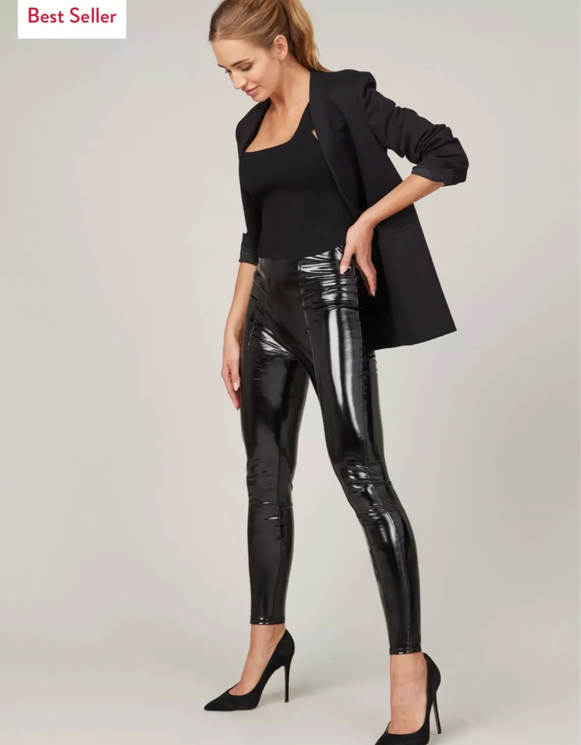 SPANX Faux Patent Leather Leggings … curated on LTK