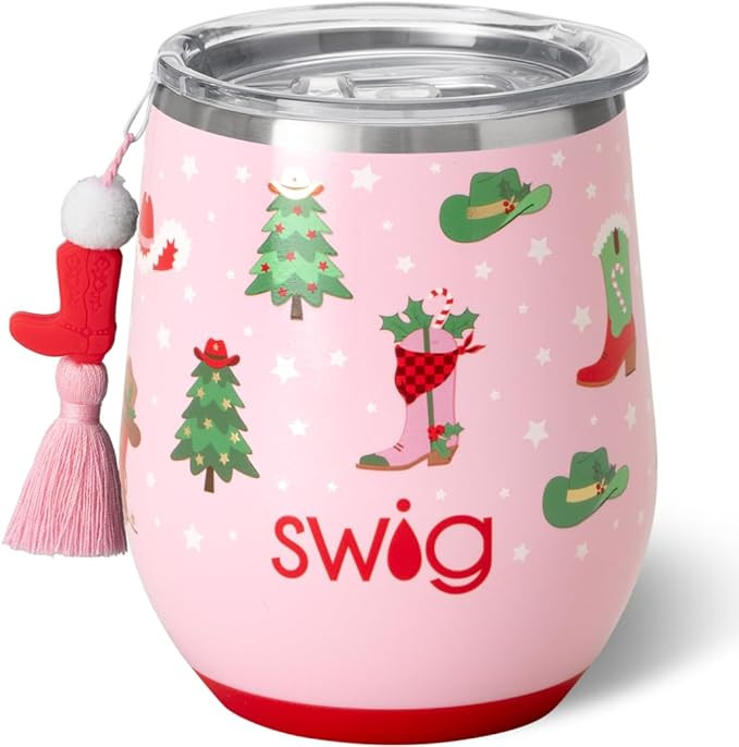 Swig Life 12oz Wine Tumbler with Lid, Stainless Steel, Dishwasher Safe, Portable, Triple Insulate... | Amazon (US)