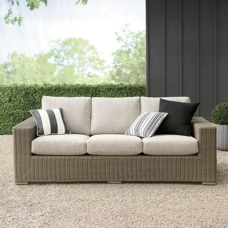 Portland Woven Sofa | Grandin Road | Grandin Road