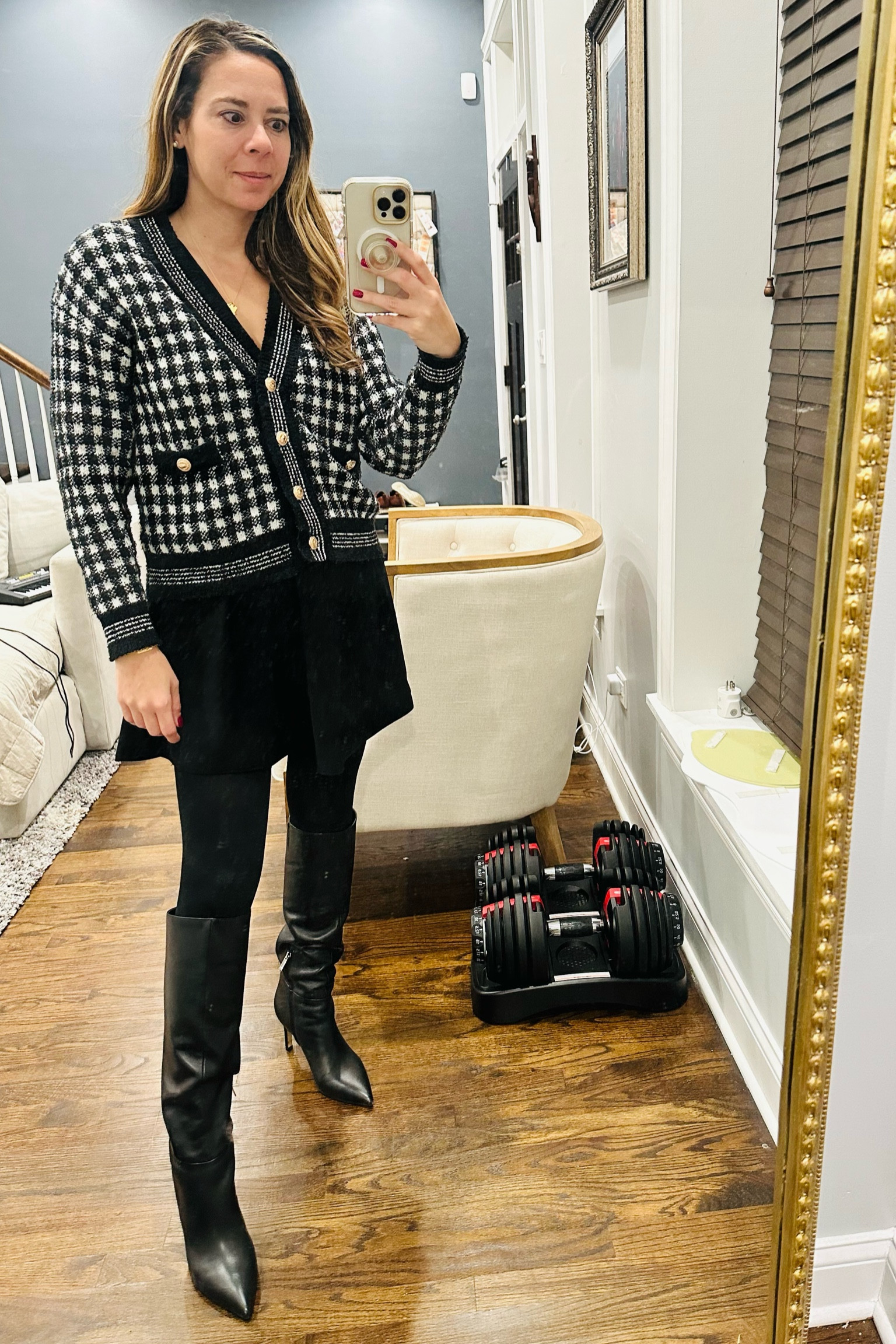 Aqua cardigan on sale and matching mini skirt, marc fisher boots, pointed heel boots, knee high boots, sale alert, work outfit, Jaclin Natale 


#LTKHoliday #LTKfindsunder50 #LTKstyletip