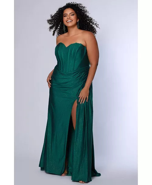 Women's Strapless Corset Slim Fitted Gown | Macy's