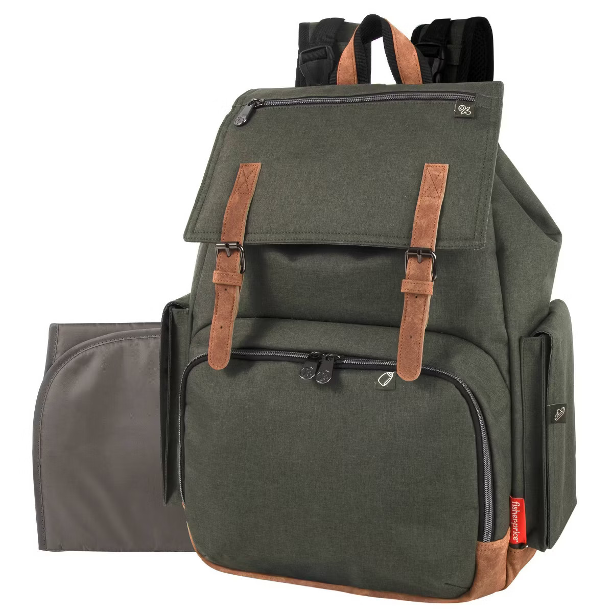 Fisher-Price Forest Backpack-Diaper Bag - Olive | Target