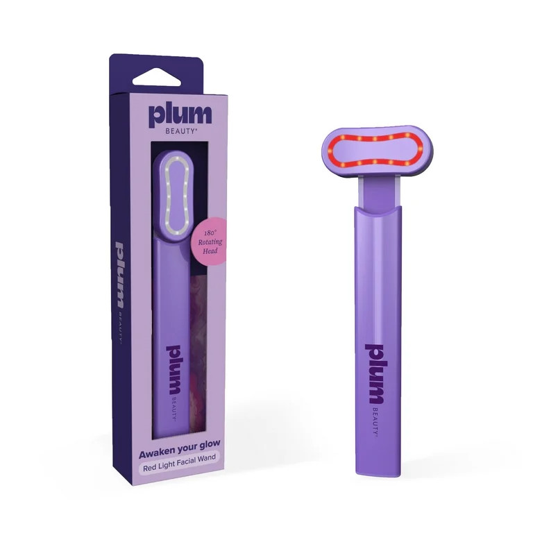 Plum Beauty Red Light Vibrating Facial Radiance Wand | Walmart (US)