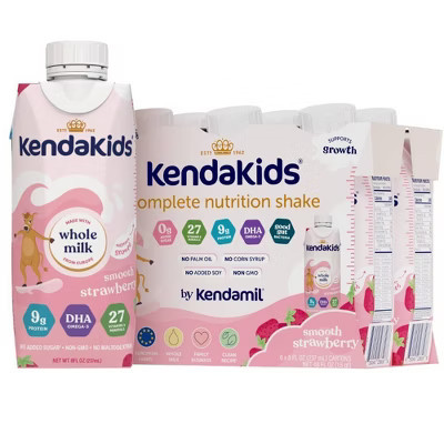 Kendakids Complete Nutrition Shake - Smooth Strawberry - 6pk/48 fl oz | Target