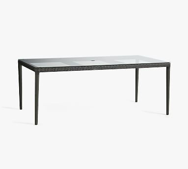 Cammeray 73" All-Weather Wicker Rectangular Dining Table | Pottery Barn (US)