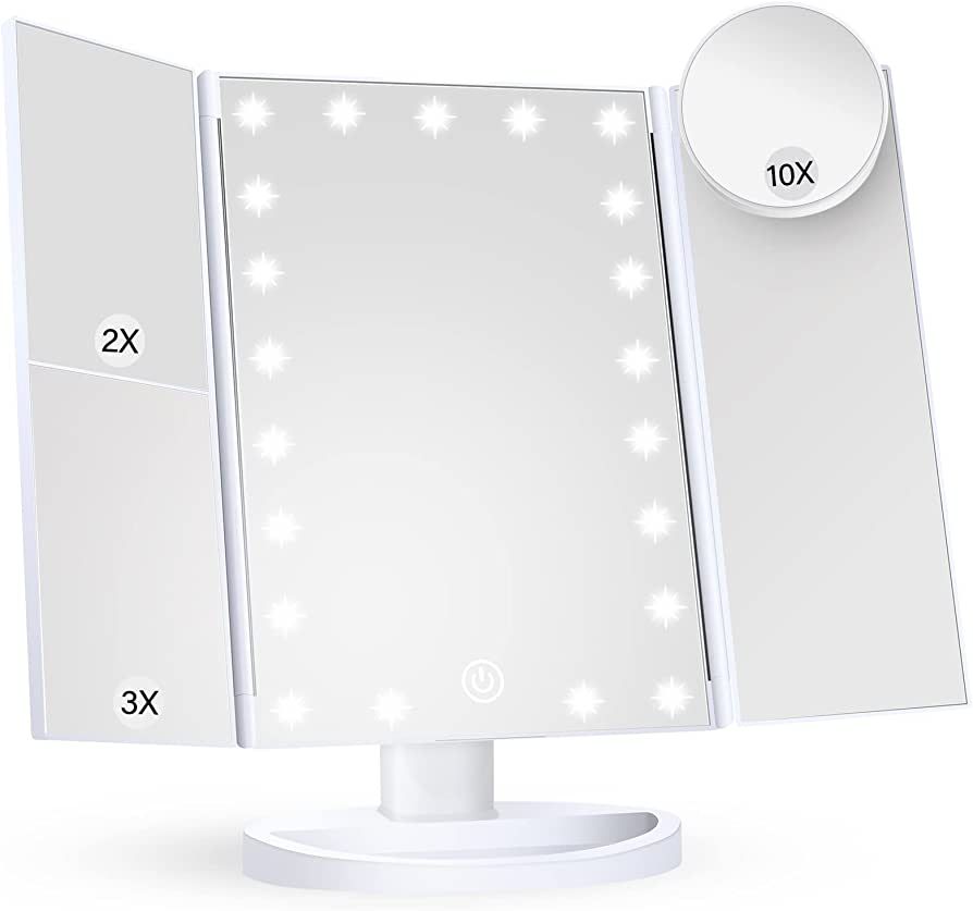 Makeup Mirror Vanity Mirror with Lights, 2X 3X 10X Magnification, Lighted Makeup Mirror, Touch Co... | Amazon (US)