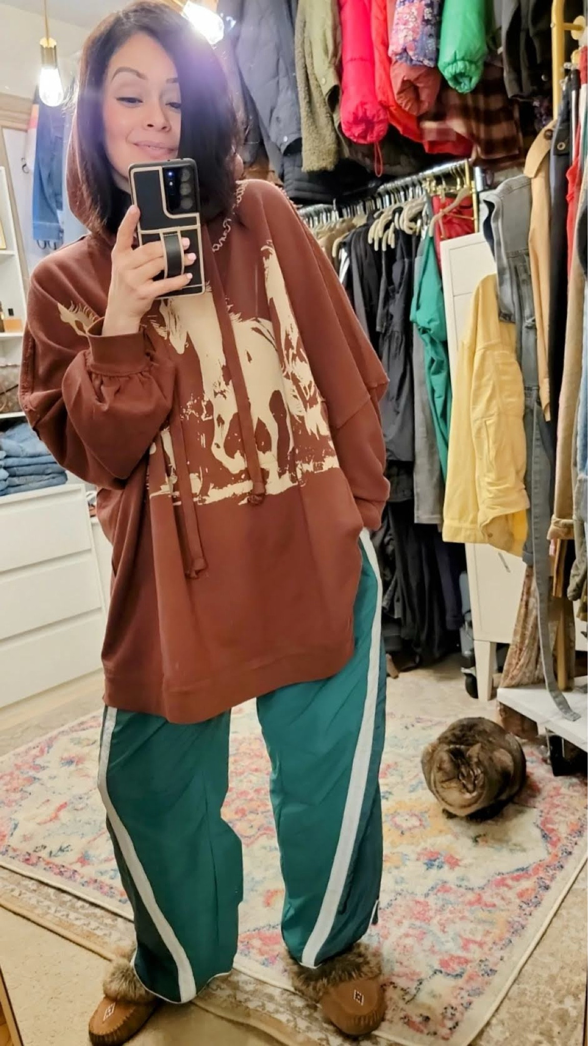 Wearing a small in the oversized hoodie. Super cozy & everything. Pants are a medium & perfect!

#LTKActive
#LTKFitness

#LTKSaleAlert #LTKTravel #LTKStyleTip