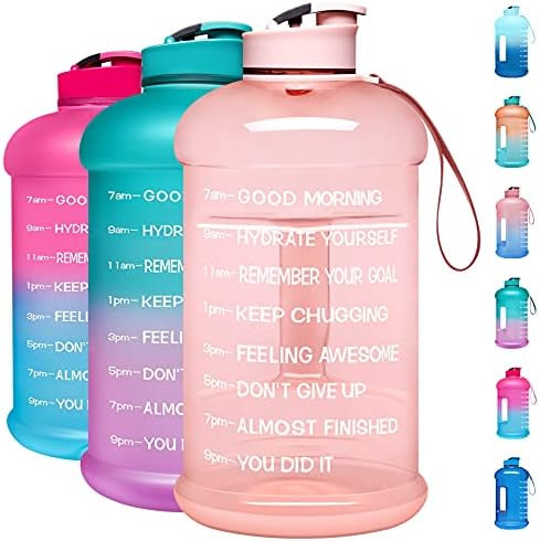 Venture Pal Motivational Water Bottle with Time Marker - 1 Gallon/ 128 Oz Reusable Water Jug with Ha | Amazon (US)