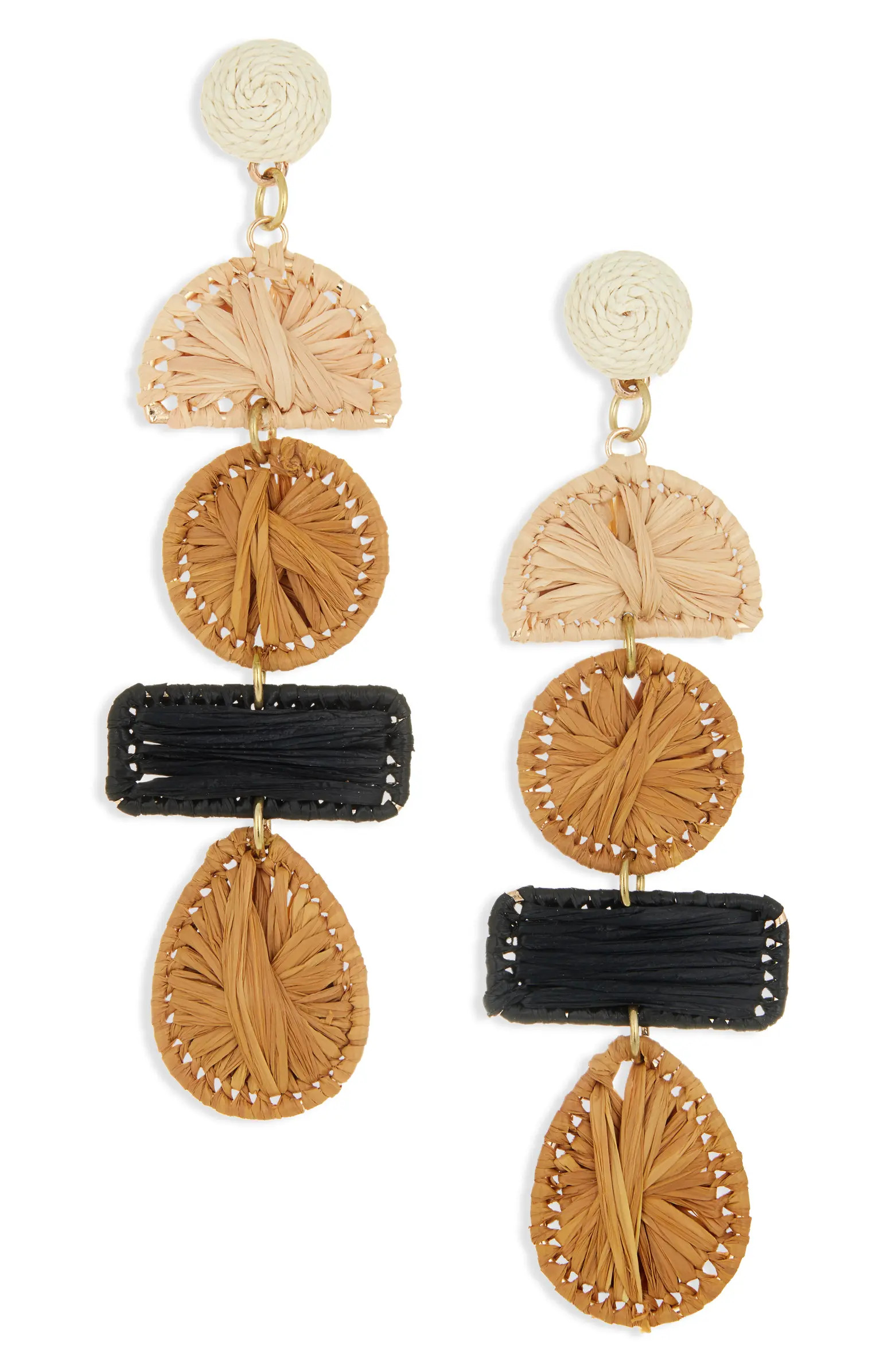 Raffia Linear Drop Earrings | Nordstrom