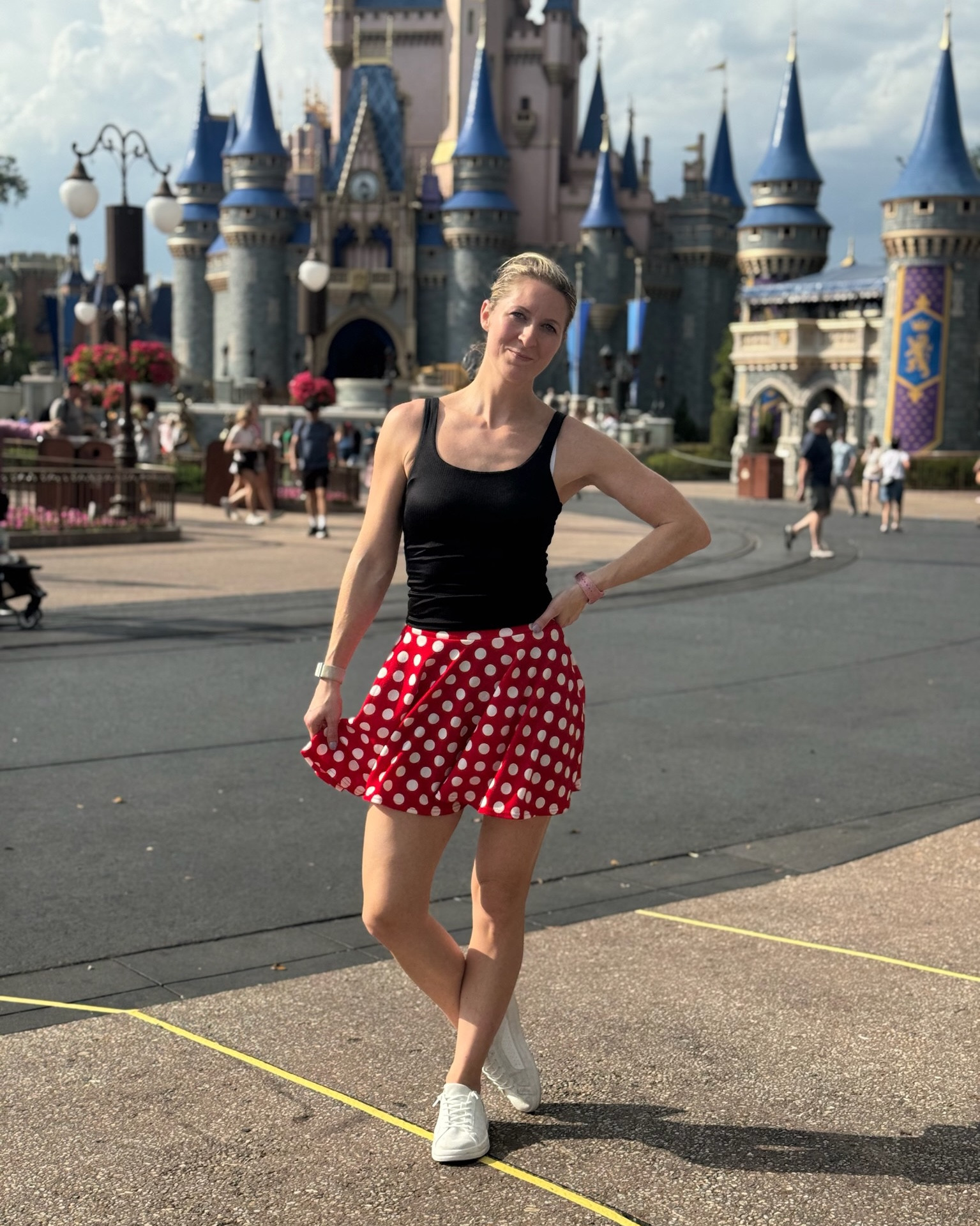 Perfect outfit for my first day at Disney! I wore shorts under the skirt so I could go on the rides with my girls.

I added their outfits as well

#LTKKids #LTKTravel #LTKFamily