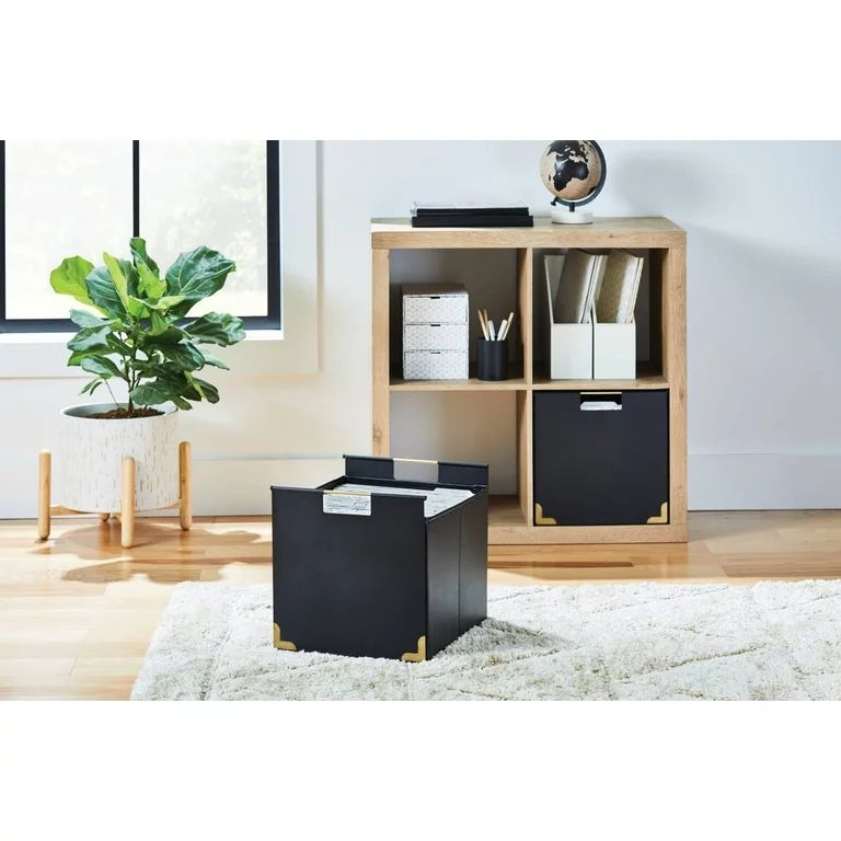 Better Homes & Gardens Metal file Cube Storage Bin(12.75" x 12.75") - Black 1 Piece for Adult | Walmart (US)