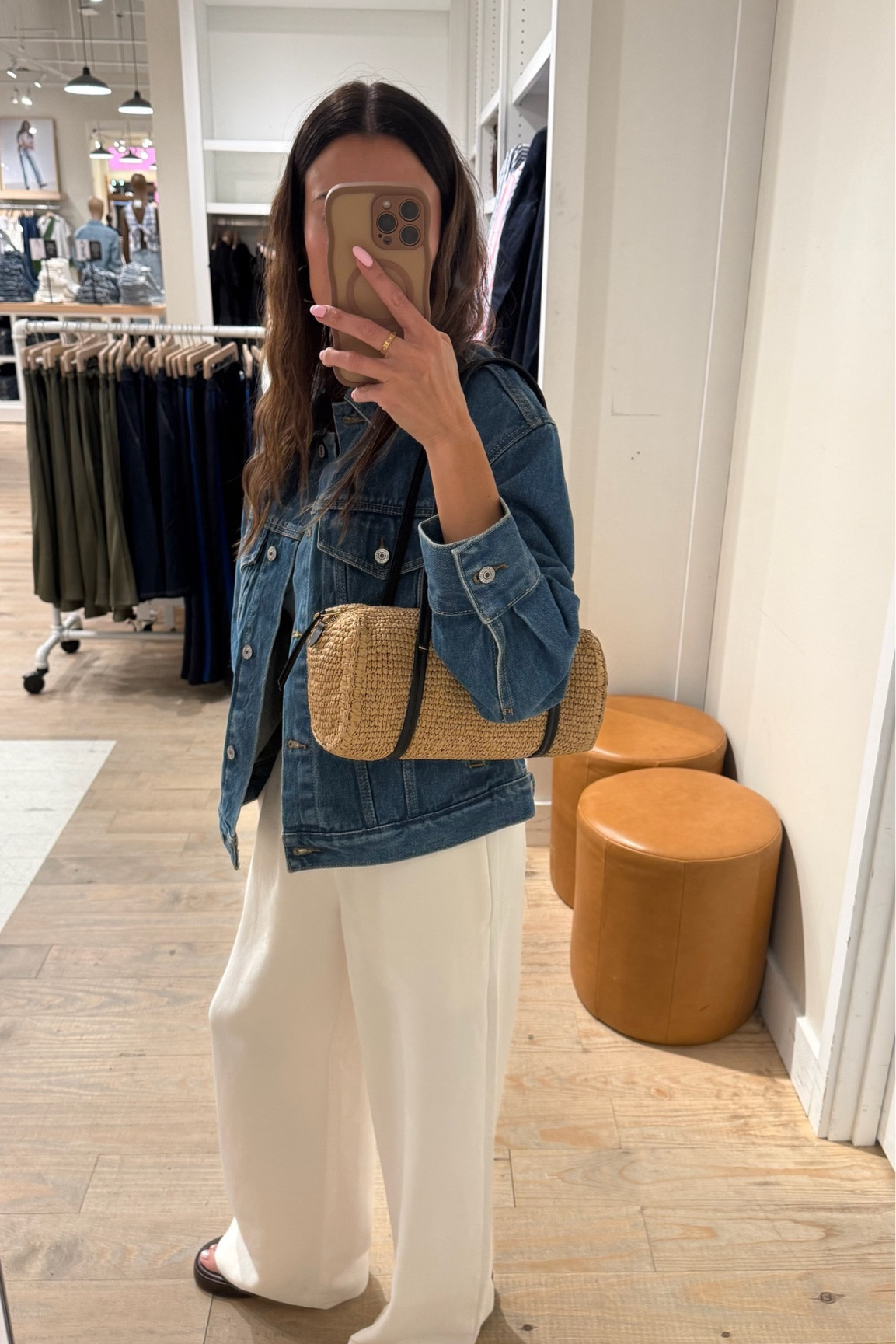 @Madewell bag
@abercrombie denim jacket 
@Aritzia white pants 

Summer outfit; Madewell, casual outfit 

#LTKootd #LTKOver40 #LTKxMadewell