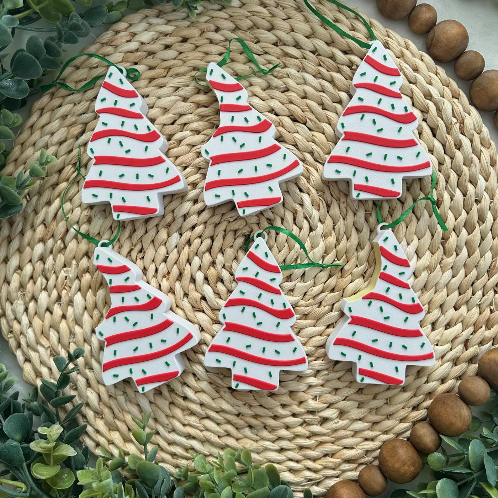 Christmas Tree Cake Ornaments - Etsy | Etsy (US)