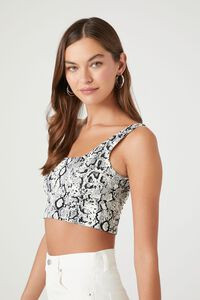 Snake Print Lace-Up Crop Top | Forever 21 (US)