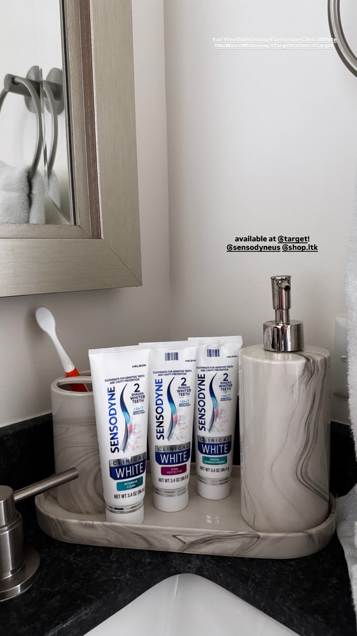 #ad Had to restock on my @sensodyneus Clinical White toothpaste so I love that I’m able to use the @target drive up to do so🪥🦷

*get 2 shades whiter teeth as shown in an 8 week clinical study. 24/7 sensitivity protection with twice daily brushing*  #sensodynepartner @shop.ltk #targetpartner #teethwhitening #SensodyneClinicalWhite #NoWinceWhitening #target @target
