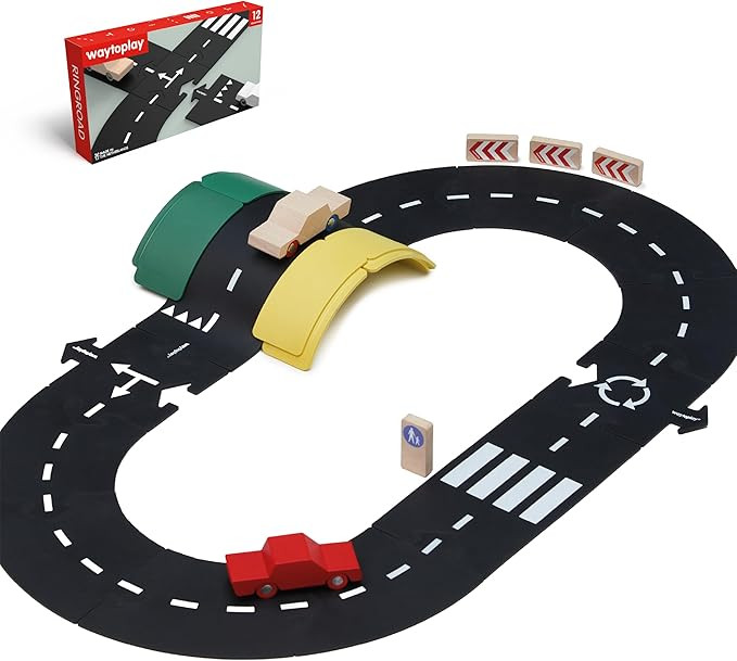Waytoplay Ringroad, 12 Piece Circuit for Toy Cars - Flexible, Indestructible, and Waterproof - Mo... | Amazon (US)