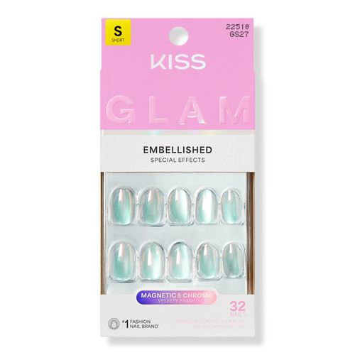 Kiss Glam Embellished Short Round Press On Nails | Ulta