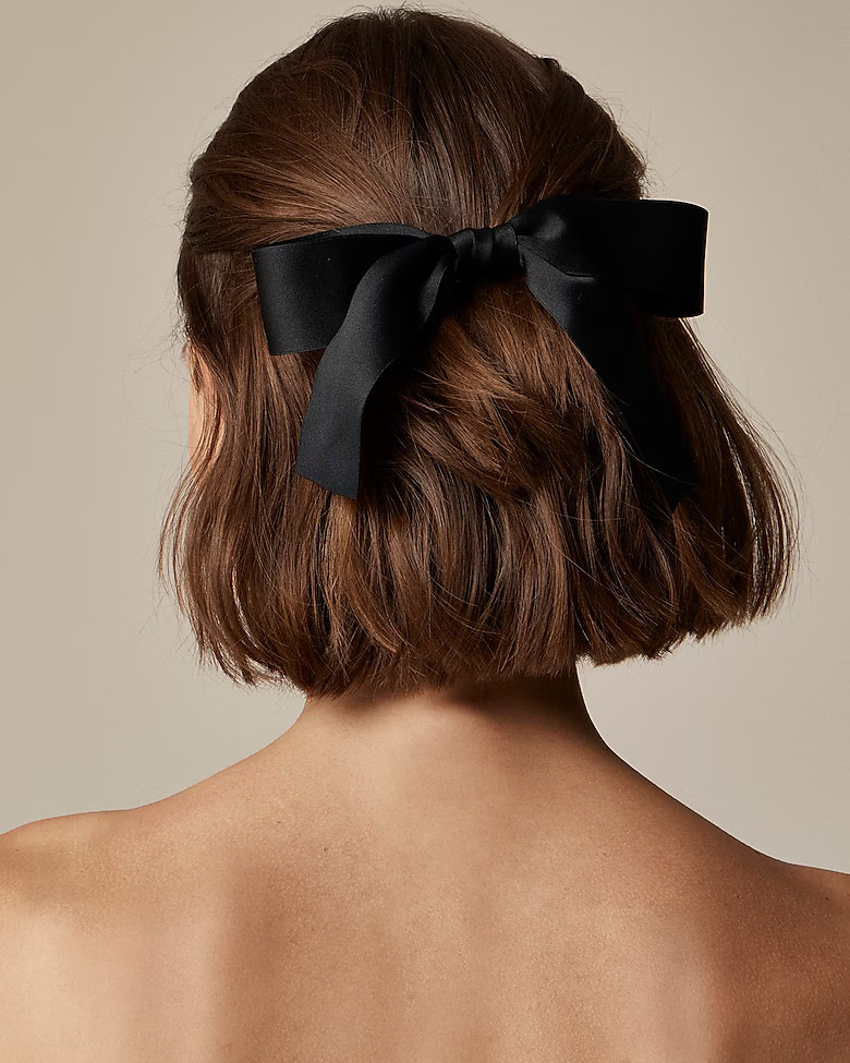 Satin bow hair barrette | J. Crew US