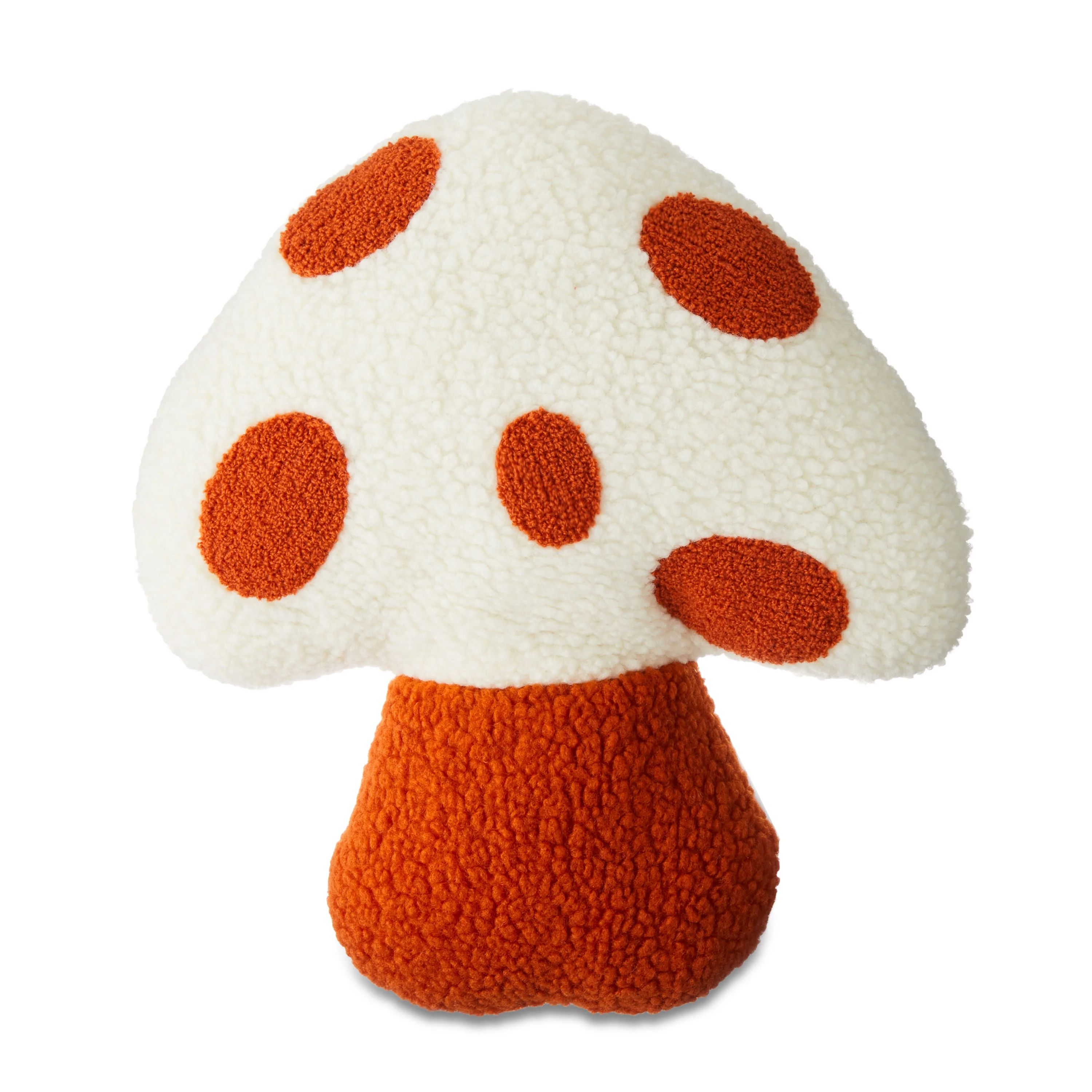 Harvest Orange & White Mushroom Decorative Pillow, 12 in, by Way To Celebrate | Walmart (US)