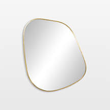 Aimee Antique Brass Wall Mirror 43" x 50" | Crate & Barrel | Crate & Barrel