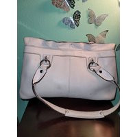 Vintage Women Leather White Dual Straps Handbag By Coach/ Designer Purses/ Purses | Etsy (US)